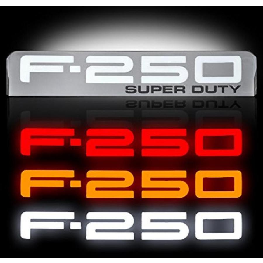 最も優遇 全国配 08 10 フォード F250 点灯エンブレム 2 枚キットにはアンバー 赤 白のクロム 3 別のユーザー選択可能な色で点灯 F250 のドライバー 新品本物 Www Intime Univ Org