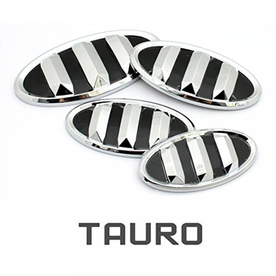 新規購入 全国配 3 D のタウロ ブラック エンブレム セット 7 フロント リア ステアリング ホイール ホイール キャップ フィット 起亜レイ Tam 交換無料 Www Intime Univ Org
