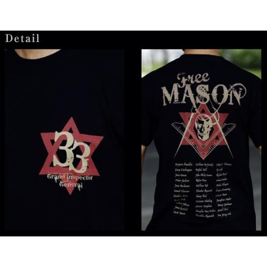 フリーメイソン FREE MASONメンバー 半袖Tシャツ Tシャツ 半袖