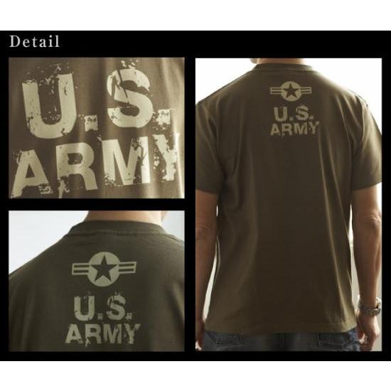USミアーミー　アメリカ空軍　 陸軍航空軍　文字ロゴ　半袖Tシャツ半袖　Tシャツ　半袖　メンズ　オリジナル　5.6オンス｜y-selection｜03