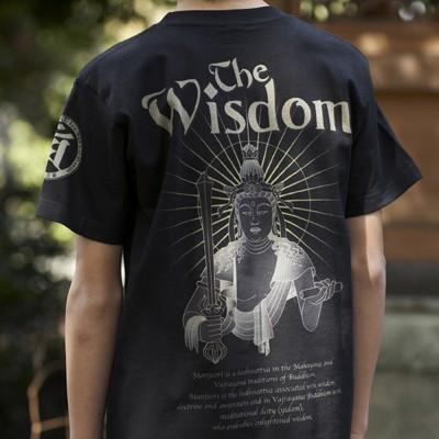 仏陀（ブッダ） シリーズ第三番 文殊菩薩 3面プリント 半袖Tシャツ T 