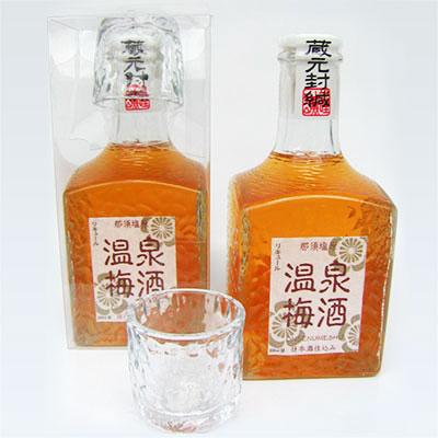 ふるさと納税 那須塩原市 那須塩原温泉梅酒(お猪口2ヶ付)