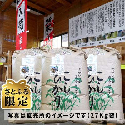 ふるさと納税 那須塩原市 [さとふる限定][令和7年産]コシヒカリ米27kg(そすいのミネラル米)