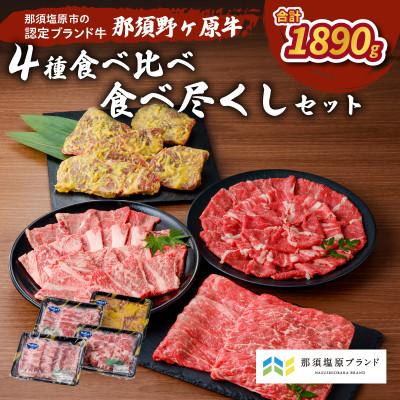 ふるさと納税 那須塩原市 那須野ヶ原牛 4種食べ比べ食べ尽くしセット