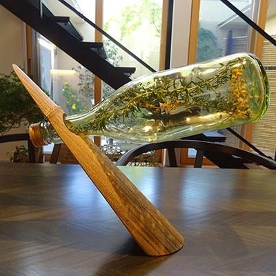 ふるさと納税 亀岡市 京都の竹垣職人が作った、竹のボトルスタンド・胡麻