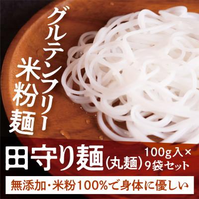 ふるさと納税 雲南市 グルテンフリー米粉100%麺 田守り麺(丸麺)100g入×9袋