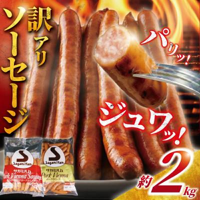 ふるさと納税 藤沢市 [ 訳あり ] ソーセージ 計 2kg (1kg × 2袋) 伝統の味ウインナーセット