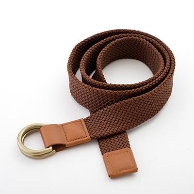 ふるさと納税 羽咋市 組紐ベルト「CLVER」ダブルD(30mm)茶