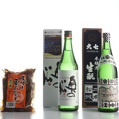 ふるさと納税 二本松市 [晩酌セットA]大七 生もと720ml・奥の松 特別純米720ml・味付け玉こんセット