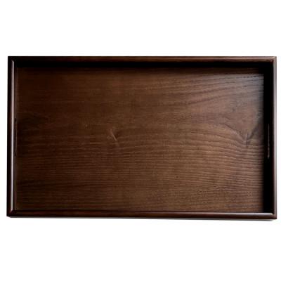 ふるさと納税 海南市 紀州塗り 二尺60cm 長手盆 黒檀調 お盆