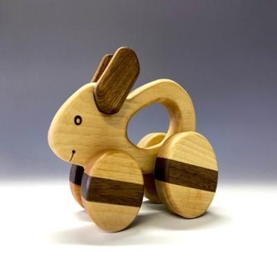 ふるさと納税 美唄市 木のおもちゃ(ウサギ)