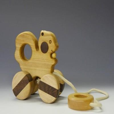 ふるさと納税 美唄市 木のおもちゃ(リス)