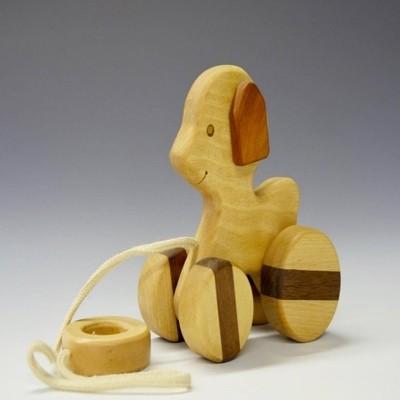 ふるさと納税 美唄市 木のおもちゃ(子犬)