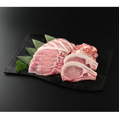 ふるさと納税 阿波市 [阿波の金時豚]4種960g詰め合わせセット(ローステキカツ、バラスライス、ロース焼肉、切り落とし)