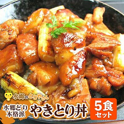 ふるさと納税 香取市 水郷どり本格派やきとり丼5食セット/鶏肉専門店「水郷のとりやさん」