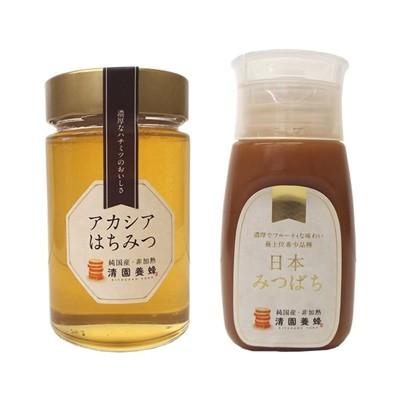 ふるさと納税 長野県 はちみつセット(日本みつばちはちみつ\u0026アカシア)の画像