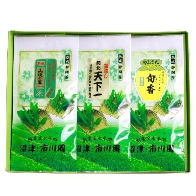 ふるさと納税 沼津市 静岡銘茶三撰 「薮北天下一100g・山峡の里100g・旬香80g 各袋入」詰め合わせ