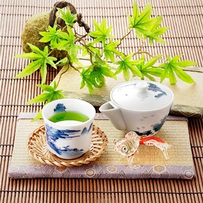 ふるさと納税 伊万里市 伊万里焼風鈴【木の葉】と伊萬里茶詰合せ 