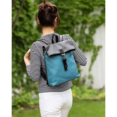 ふるさと納税 旭市 日本製 口折れリュック ブルー