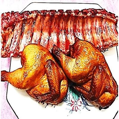 ふるさと納税 鈴鹿市 【クリスマス限定12月中旬発送】スペアリブスモーク1個、半丸チキンスモーク2個|y-sf|02