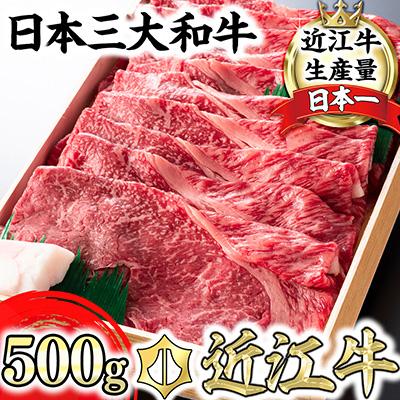 ふるさと納税 近江八幡市 [PRキャンペーン対象]極上近江牛すきしゃぶ用赤身(モモ)[500g]