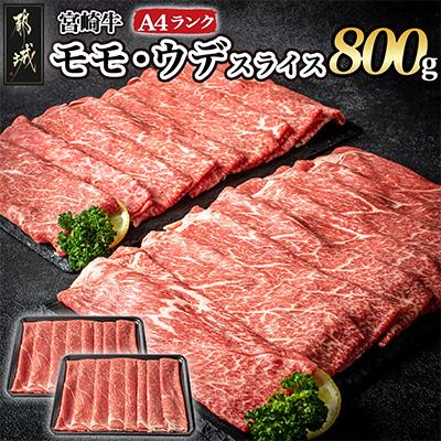 ふるさと納税 都城市 [宮崎牛][宮崎県 都城市産]モモ・ウデスライス (400g×2パック)