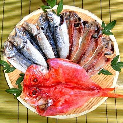 ふるさと納税 勝浦市 あじと金目鯛の干物セット