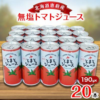 ふるさと納税 恵庭市 無塩トマトジュース(190g×20本)セット