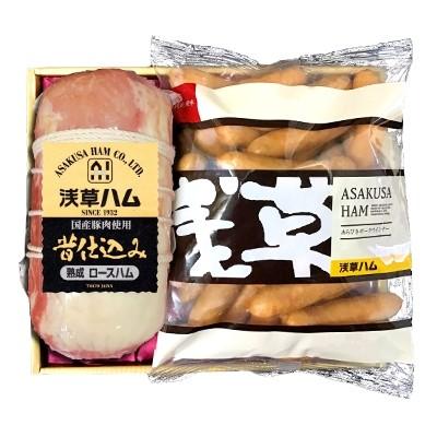 ふるさと納税 北茨城市 浅草ハム詰合せ(ロースハム&amp;ウインナー)セット