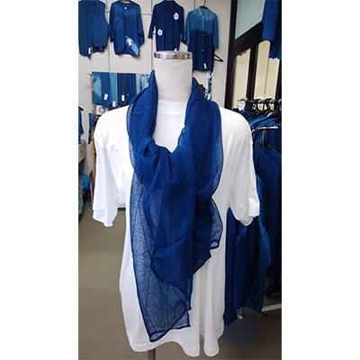 ふるさと納税 青森市 あおもり藍工房のストール(無地)