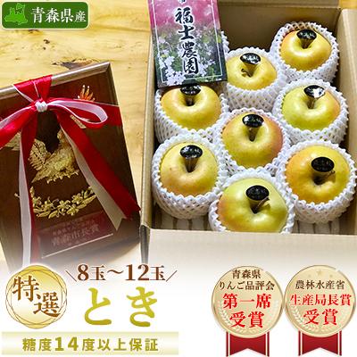 ふるさと納税 青森市 「とき」約3kg・糖度14度以上保証・特選贈答用りんご 青森市長賞受賞