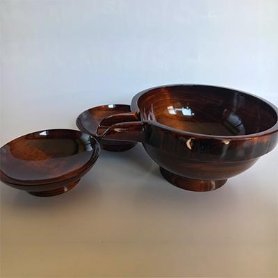 ふるさと納税 南木曽町 伝統的工芸品 南木曽ろくろ細工 栃 片口 大 (盃