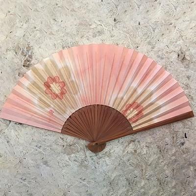 ふるさと納税 富士川町 草木染扇子(6寸5分25間)ピンク