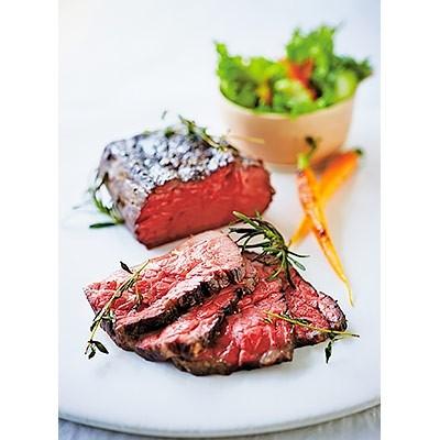 ふるさと納税 池田町 飛騨牛ローストビーフ用もも肉ブロック1本 専用粉、タレ付き