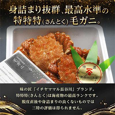 秋冬の主役◎ ふるさと納税 八雲町 【厳選三特品】北海道産近海毛ガニ800g前後×1尾 【U2030834116】(13000円)