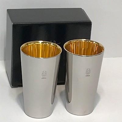 ふるさと納税 燕市 【Made in Tsubame】18-8ステンレス製 W構造タンブラー300ml金メッキ2Pの画像