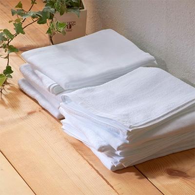 ふるさと納税 泉南市 ●ガーゼとパイルの良さを併せ持ったガーゼフェイスタオル 白12枚セット