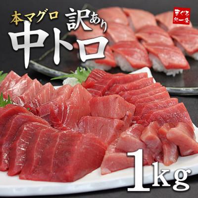 ふるさと納税 いわき市 本マグロ訳あり中トロ 約1kg 解凍レシピ付き