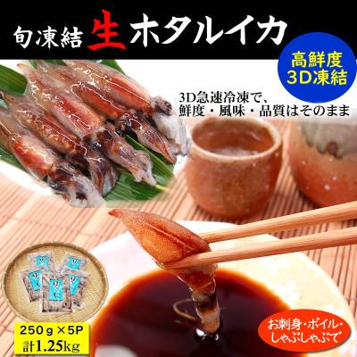 ふるさと納税 新温泉町 旬凍結ホタルイカ 小分け約250g×5パック【3D