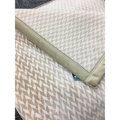 ふるさと納税 泉大津市 C.R.P加工毛布　クロスマイヤー毛布　ダブルサイズ　ベージュ　1枚　11701柄