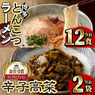 ふるさと納税 春日市 樽味屋の博多とんこつラーメンと辛子高菜 セット