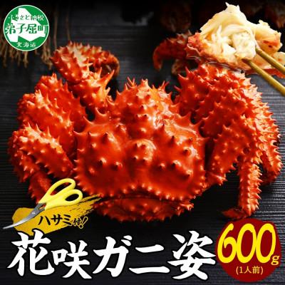 ふるさと納税 弟子屈町 花咲ガニ 1尾 姿 約600g 蟹ハサミ・ガイド付 ボイル済み 北海道 弟子屈町 2926