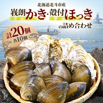 ふるさと納税 北斗市 北斗市産 峩朗かき・殻付ほっきの詰め合わせ