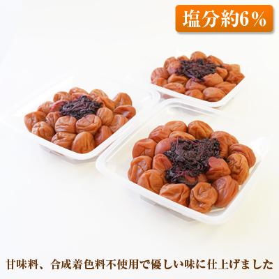 ふるさと納税 御坊市 【和歌山県/紀州南高梅】紀州南高梅 しそ風味1.5kg(500g×3パック)、塩分約6%|y-sf|02