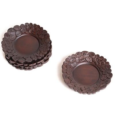 ふるさと納税 長野県 軽井沢彫 桜花型茶托(小皿)5枚組 長野県伝統