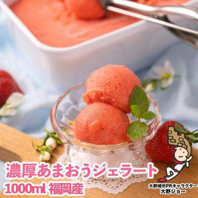 ふるさと納税 大野城市 採れたて!福岡産濃厚あまおうジェラート 1000ml(大野城市)