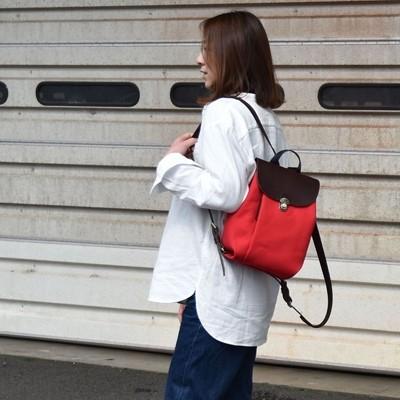 ふるさと納税 豊岡市 豊岡鞄　エルダー2 ミニリュック　アカ_3
