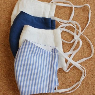 ふるさと納税 浜松市 さわやかカラーマスクセット(青系)