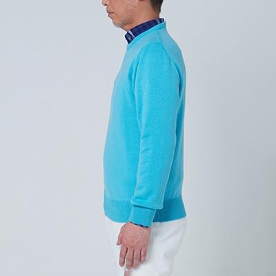 【中古品/USED】 ふるさと納税 泉大津市 日本製　カシミヤ100%　クルーネック　ターコイズブルー　Mサイズ 【ZY2535566226】(92400円)