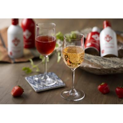 ふるさと納税 山元町 国産苺スパークリングワイン　ミガキイチゴ・カネット290ml(赤白各2本)